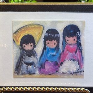 Colorful watercolor print by Ettore DeGrazia